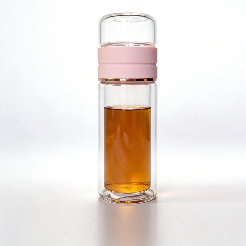 HAERS Double-Layer Glass Tea & Water Separation Mug