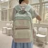 Schoolbagins cute schoolbag women's new lightweight Mori versatile contrasting color middle and high school students backpack large capacity backpack