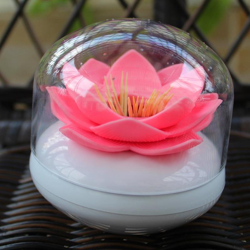 Exquisite Lotus-shaped Cotton Swab Box, Portable Cotton Swab Holder, Toothpick Storage, Covered Cotton Swab Seat