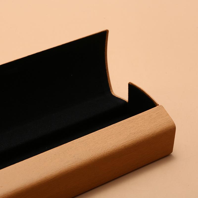 Wood Grain Style Clamshell Glasses Case Can Be Fitted with "Presbyopia Glasses" and "Myopia Glasses" Anti Stress Glasses Case