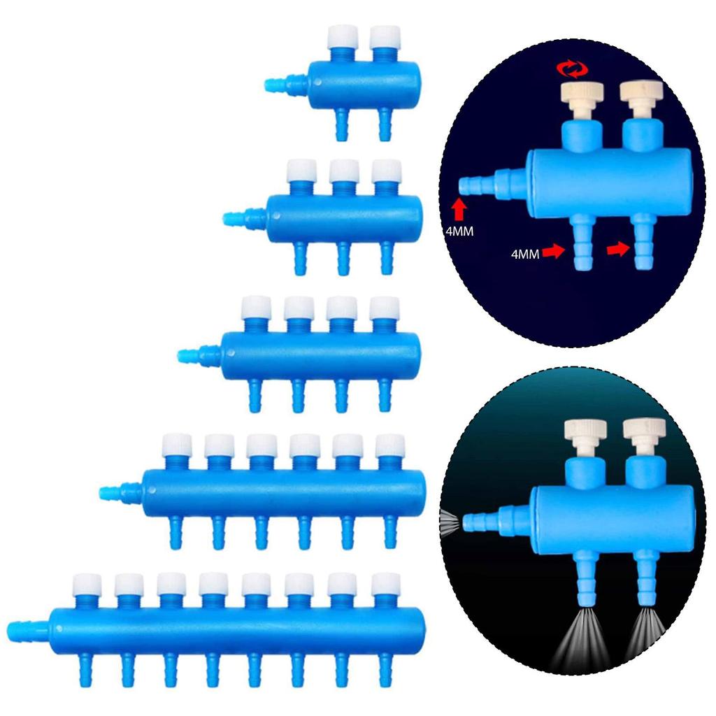 Air Pump Accessories Distributor Hose Splitter Plastic Oxygen Flow Control Valve Aquarium Air Tubing Connector for Aquariums
