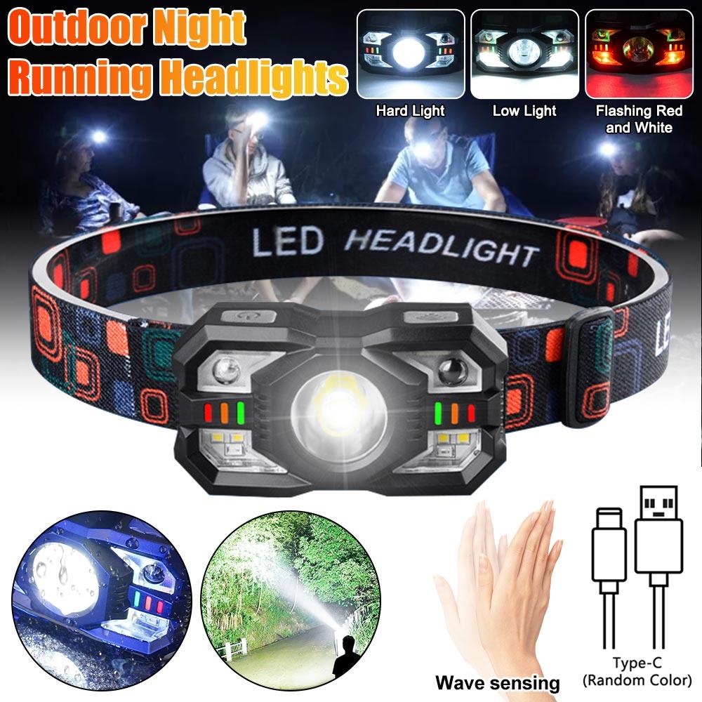 50W intellisense Led Headlamp Rechargeable Headwear Strong Light Sensor Flashlight Night Fishing Light Multi functional induction headlights