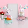 Decorazioni Coniglio Giorno di Pasqua con Uova, Bambola Gnomo Peluche Fatta a Mano Ornamento da Scrivania Regalo per Giorno di Pasqua per Bambino Adulto