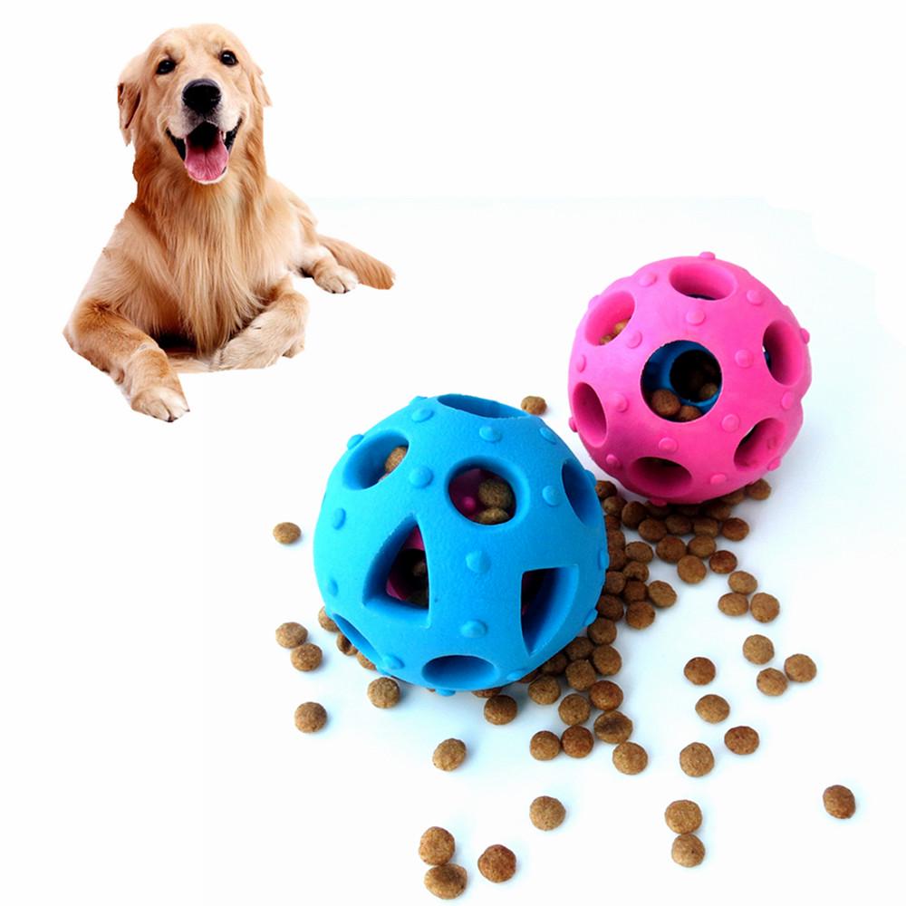 Buy Pet Dog Cats Tough Rattle Rubber Ball Interactive Toy Teeth