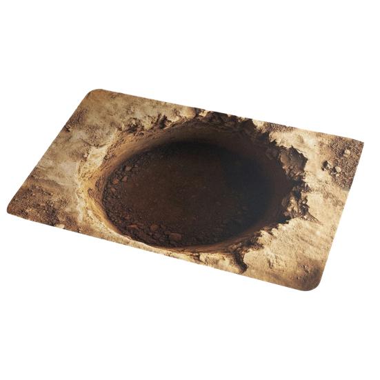 3D Optical Illusion Rug Non-Slip Visual Trap Floor Mat Bottomless Pit Visual Illusion Doormat