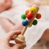 0-12 Monate Baby Spielzeug Hand Rassel 1pc Holz Interaktive Babys Spielzeug Für Neugeborene Baby Spielzeug Bunte pädagogisches Spielzeug
