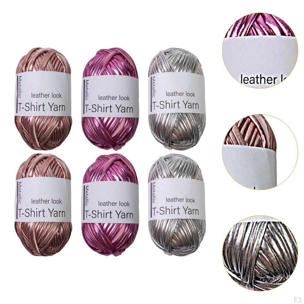Metallic T-shirt Yarn Crochet Sewing Accessories Portable Multifunction Hand Knitting for