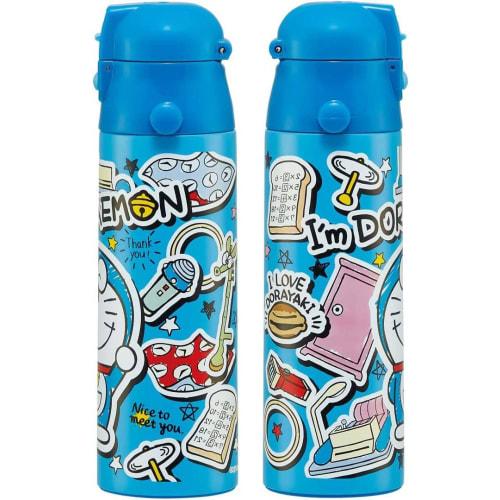 Skater Water Bottle, Doraemon Sticker, 580ml, Direct Drinking, Stainless Steel, Sports Bottle, SDC6N-A