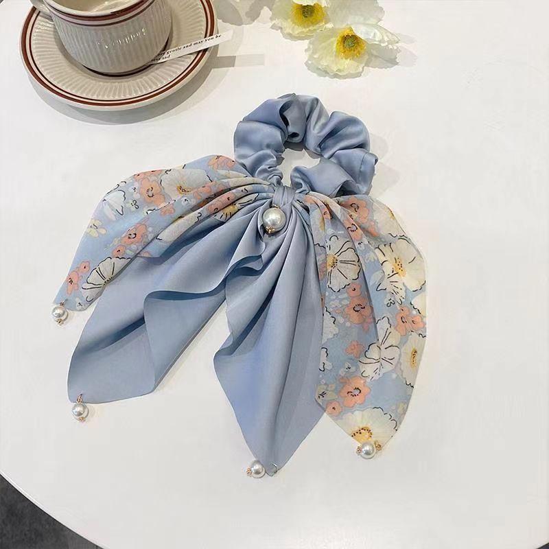 New Korean Bow Ribbon Elastic Hair Bands Women Elegant Hair Rope Elastic Ring Ties Headwear Girls Hair Accessories