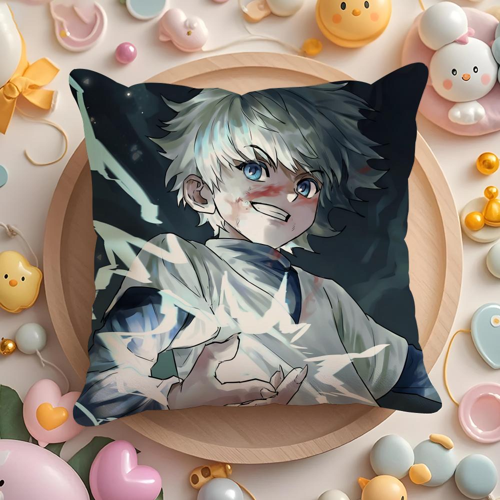 H-Hunter X H-Hunte Anime Cushion Cover Home & Car Multi-Scene Pillow Cover - Reversible, Soft & Durable for Daily Use