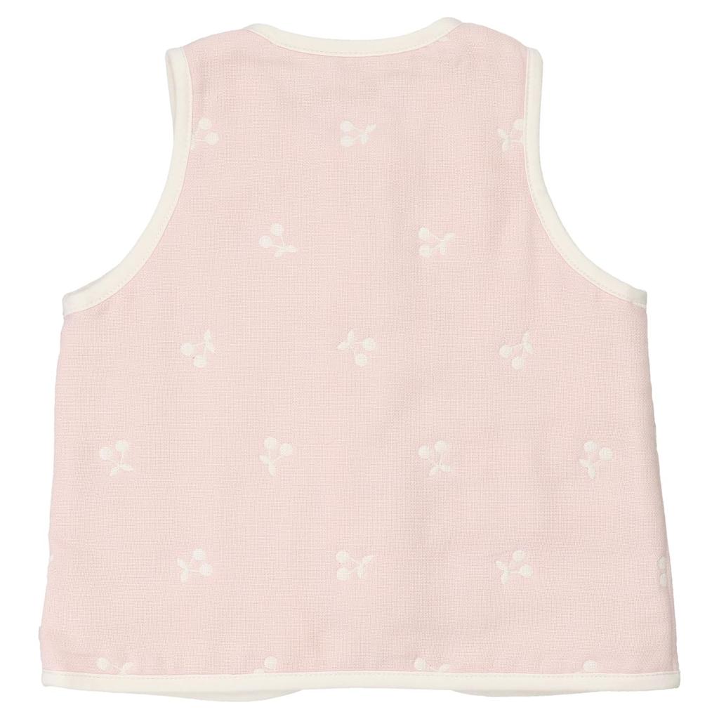 Baby Castle Sizes Cherry Made In Japan Vest, 60-80, Gauze,