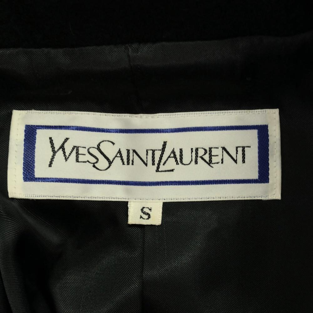 Yves Saint Laurent 90s Wool Old Stainless Collar Coat S Black Women Used