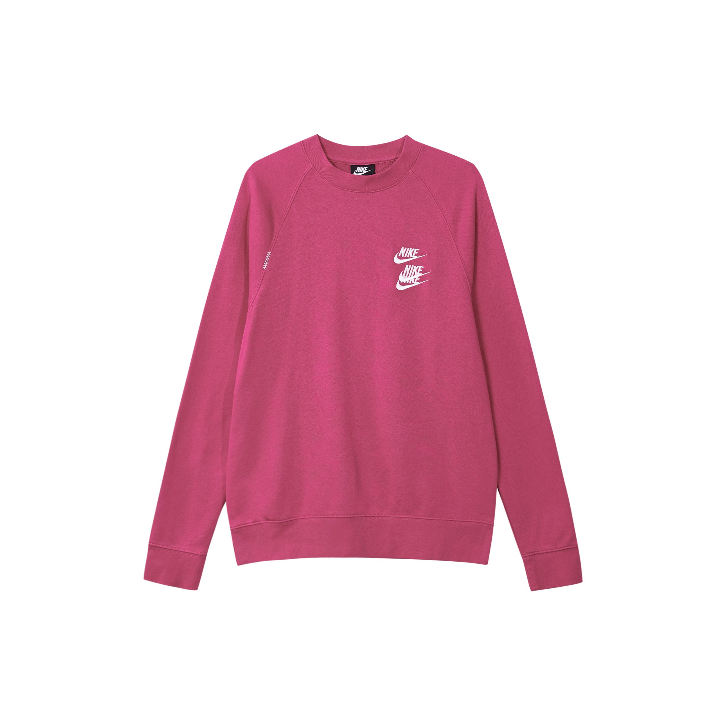

Мужская толстовка с круглым вырезом и вышитым логотипом-галочкой Nike, розовые DD0883-615 M