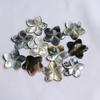 Natural Mother-of-Pearl Shell Petals: Black & White Single Hole Five-Pointed Flower DIY Ornament Accessory.