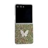 Glitter 3D Flower Samsung Z Flip7 Case with Anti-Fall & Anti-Lost Lanyard