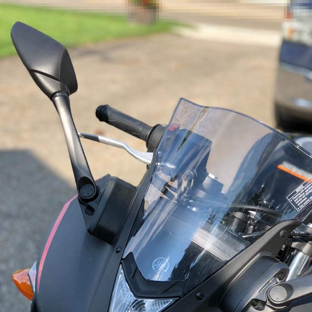 ELIFEPARTS Compatible Yamaha YZF-R25 YZF-R3 Extender Spacer Mirror Riser Extender Adapter Bracket 32mm