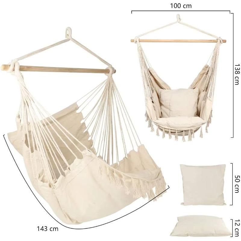 For Indoor Handmade Cotton Fabric Macrame Hammock Chair Swing Beautifully Designed For Comfort And Style