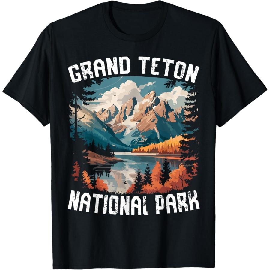 

Grand Teton National Park Wyoming USA Mountain Snow Hiking T-Shirt XXXXXL чорний