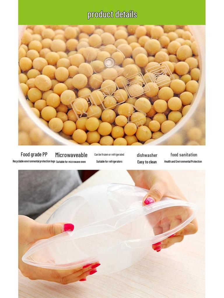 Square & Round Plastic Lunch Containers Set - Sealed, Compartmentalized, Freshness-Preserving Storage Boxes.