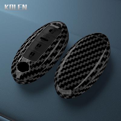 ABS Carbon Fiber Car Key Case Cover For Nissan Qashqai X-Trail T32 T31 Juke J10 J11 Kicks Tiida Pathfinder Note For Infiniti Bag