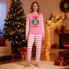Print Cute Family Set Pajamas, Home Clothes, Family Set Long Sleeve Top Pants Set