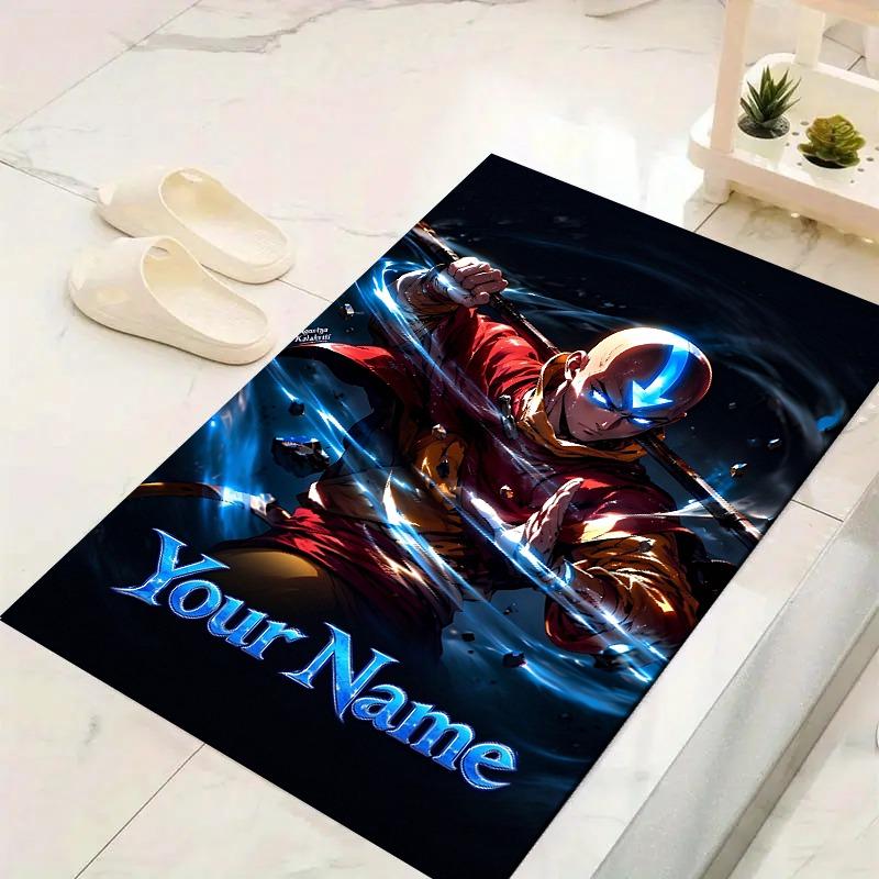 Custom 1Pc Avatar Power Flannel Personalized Rug Non Slip Floor Mat Soft Carpet for Living Bedroom Office Home Decor Gift
