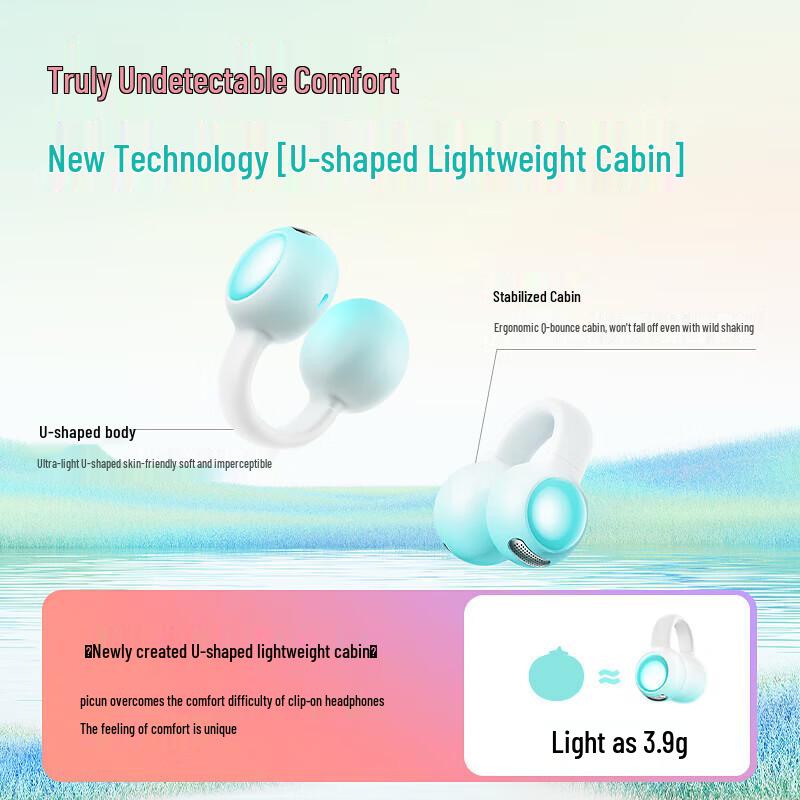 Picun True Wireless Open-Ear Bone Conduction Headphones