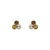 Brown crystal earrings new popular unique stud earrings niche light luxury high-end design autumn and winter earrings women