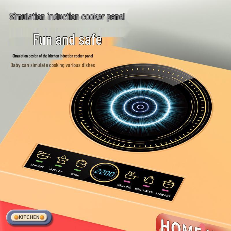 Kids' Pretend Play Stove Kitchen Set with Cuttable Vegetables - Perfect Gift for Boys and Girls