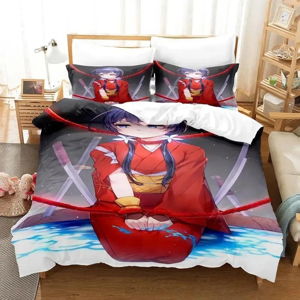 3D Druck Anime Kawaii Mädchen Kyouka Bedrucktes Bettset Bettbezug Kissenbezug Bettwäscheset Bettlaken Steppdecke Bezug Full King Size