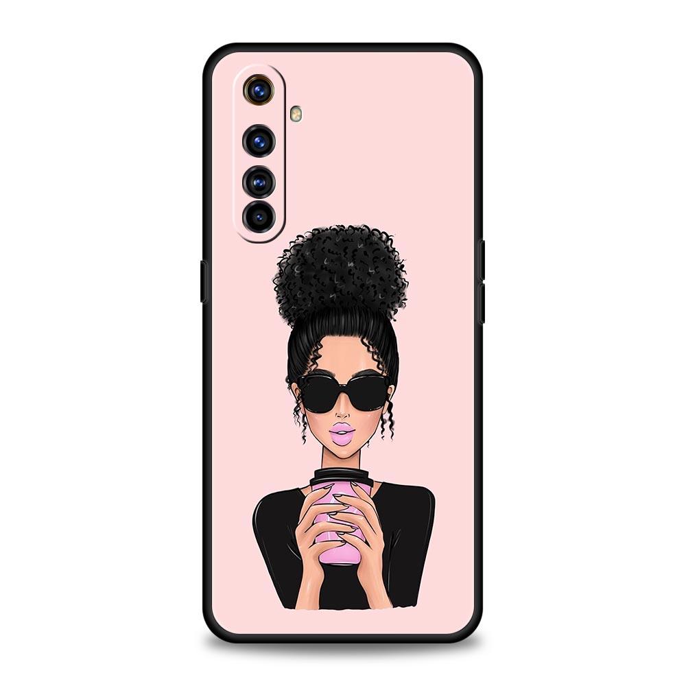 Girl Boss Female Coffee Phone Case For Realme 12 11 10 9 8 5G 7 6 GT5 GT3 GT2 Pro Plus C21 C11 C25 C35 For GT Neo 2 3 3T 5 Cover