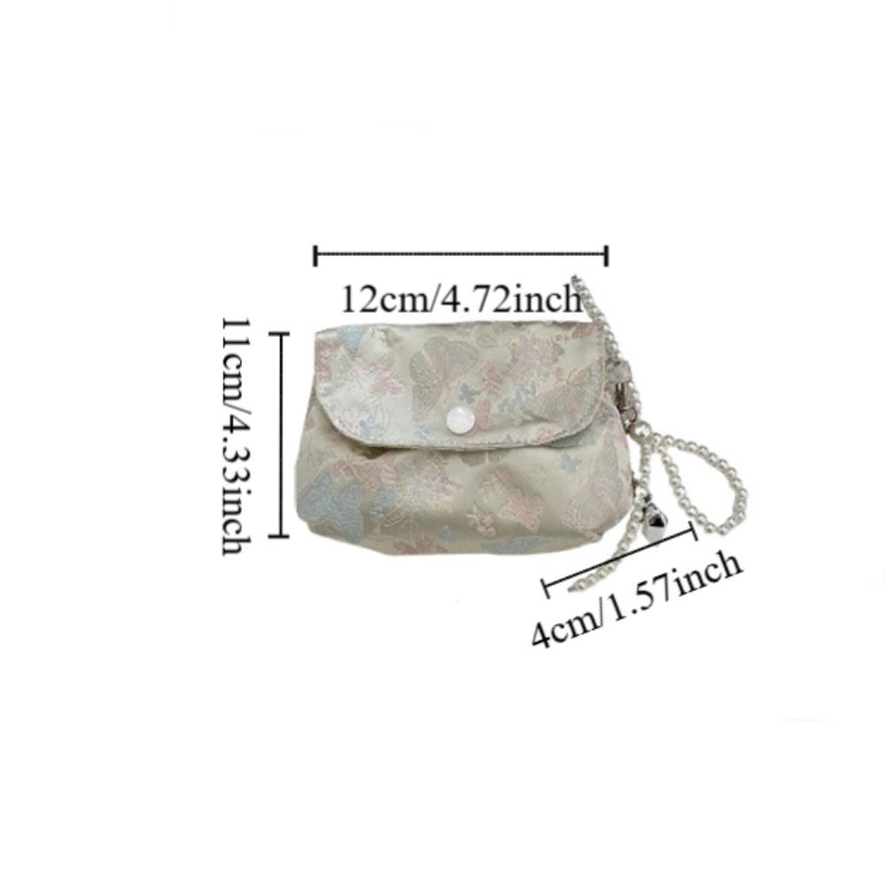 Embroidery Button Coin Purse Butterfly Chinese Style Storage Bag  Jewelry Packing