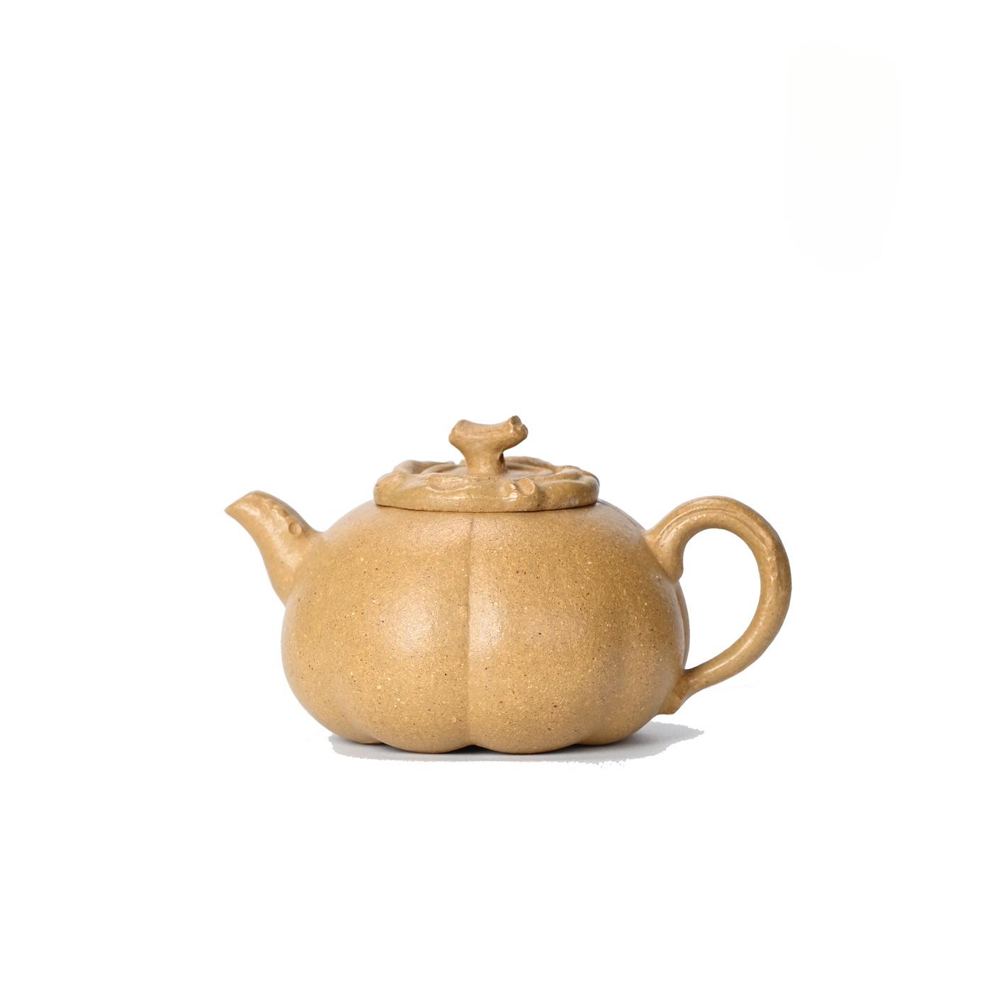 

130ml Traditional Yixing Purple Clay Teapots Handmade Persimmon Pot Raw Ore Section Mud Kettle Zisha Tea Set Ornaments Gifts