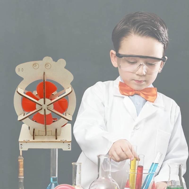 Science Small Production Standalone Intelligent Voice-controlled Fan For 7-14 Year Olds Wooden Diy Electric Educational Toy