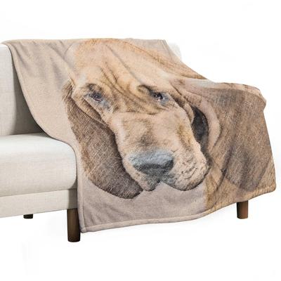 Bloodhound Throw Blanket Sofas Halloween Cute Plaid Funny Gift Blankets