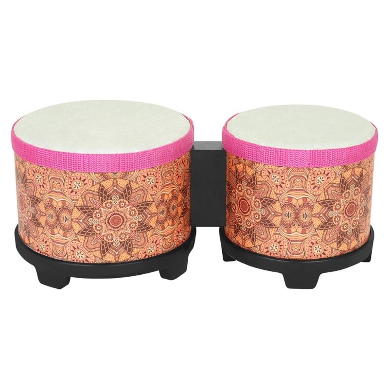 Bongos Drum Percussions Instrument Music Drum Rhythm Percussions Child Toy Gift for Children, Boys, Girls Easily Play оранжевый