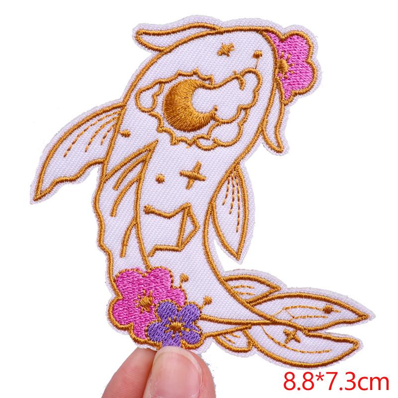 Cartoon Patch Sun Moon Embroidered Patches DIY Iron On Patches For Clothing Jackets Jenas Backpack Sew Embroidery Badges Sticker