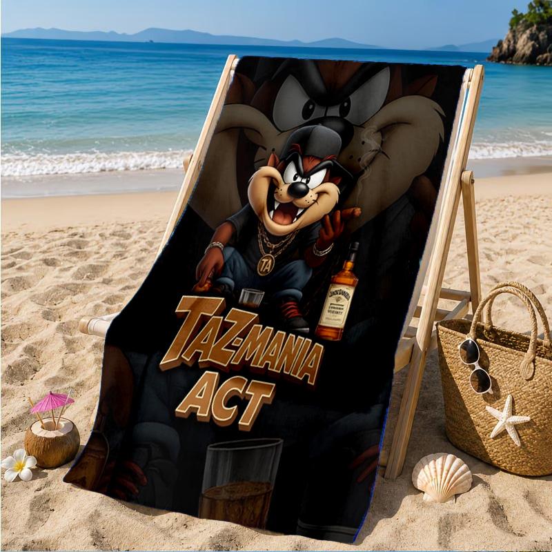 Taz-Mania Devil's Roar Beach Towel, Microfiber Beach Towel, Perfect For Pool, Beach, Travel, Home Decor Beach Party Fan Gifts