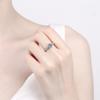 925 Sterling Silver Rings For Women Double Row Six Claw Moissanite Rings For Women Jewelry Making Dorpshipping Rings  New