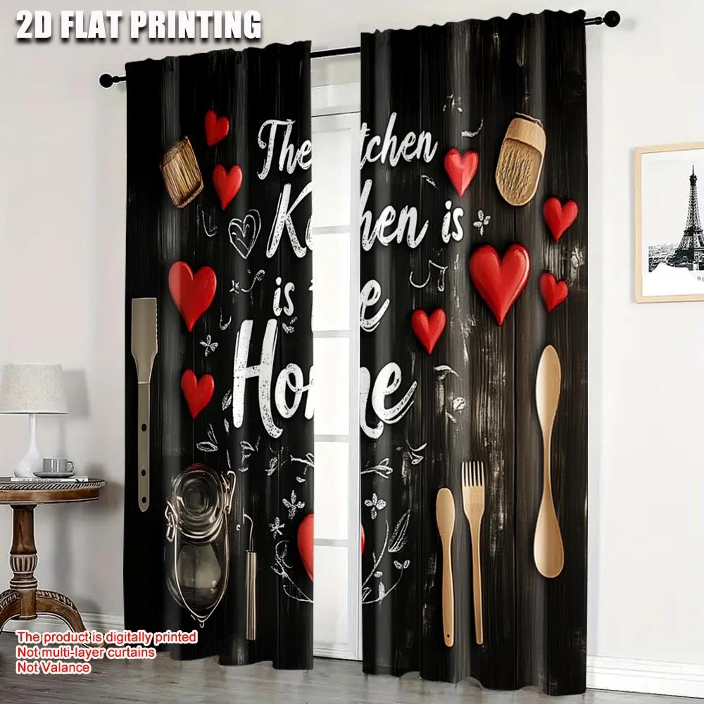 2pcs   plane printing Print Curtains Chic Blackout Kitchen Polyester Woven (without rod) Decorations For Home Use for Living