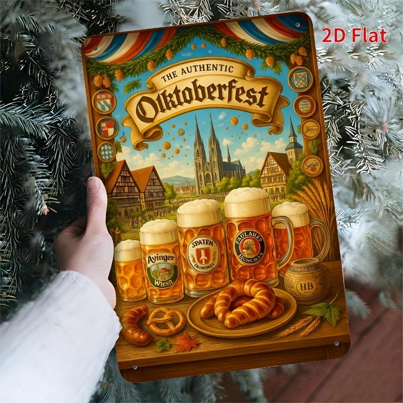 

Plate Set Oktoberfest Metal Sign IndoorOutdoor Use Weatherproof Suitable for Modern Homes Rustic Style Bar Signs Off aluminum 20x30cm