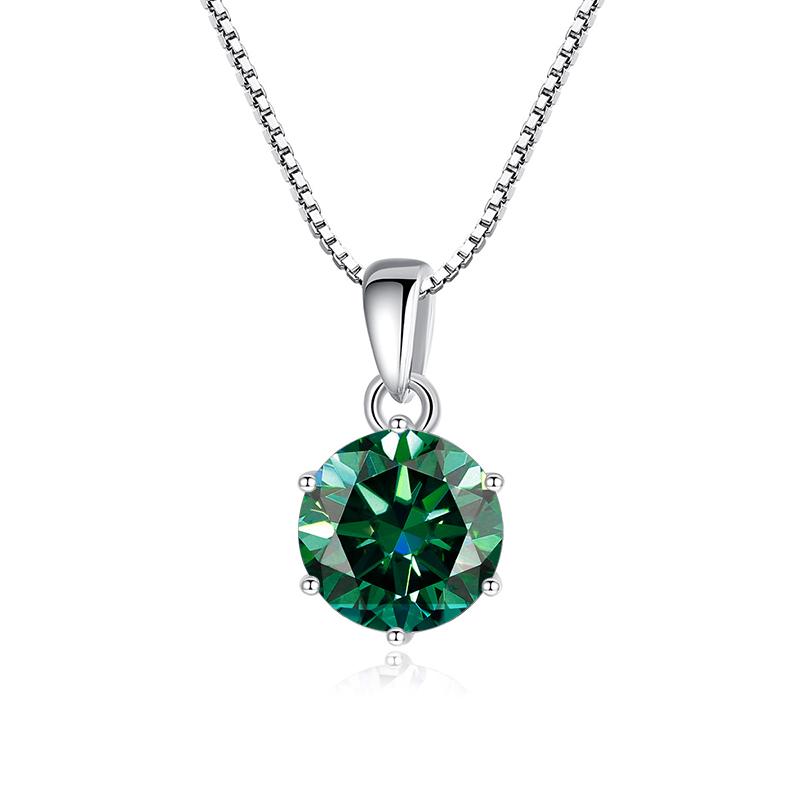 Butterflykiss 1 CT Real Moissanite Pendant Necklace For Women Top Quality 925 Silver Wedding Party Bridal Fine Jewelry