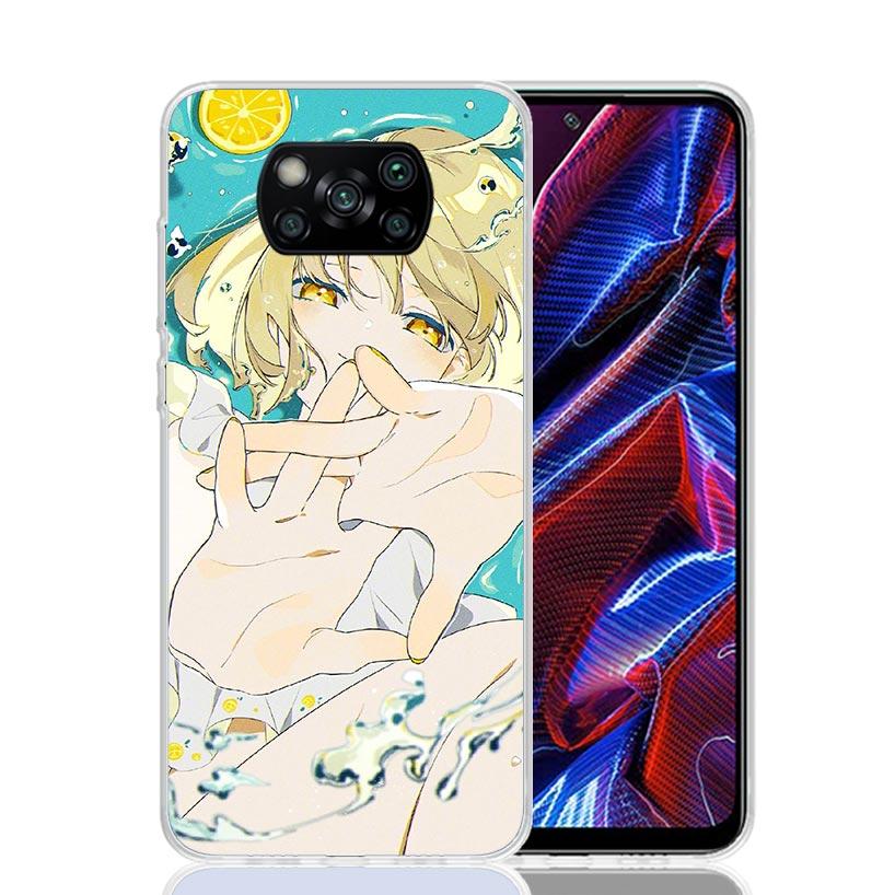 Cute Anime Girl INS Case Phone Cover for Xiaomi Redmi Note 10 9 9S 8 8T 7 5 Pro Mi 12T 11T 10T 9T 12 11 Lite A3 A2 Trend Fundas