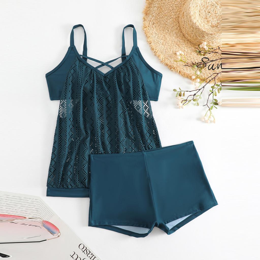 Women's Separate Fashion Sexy Printed Skirt Swimsuit With Bra Pad Without Steel Support