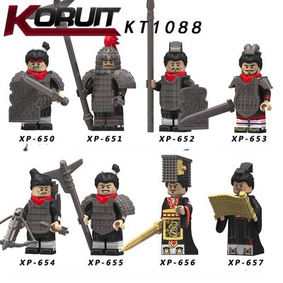 KT1088 Dinastia antică Qin Qin Shi Huang Soldați care asambla blocuri de construcție jucării pentru păpuși