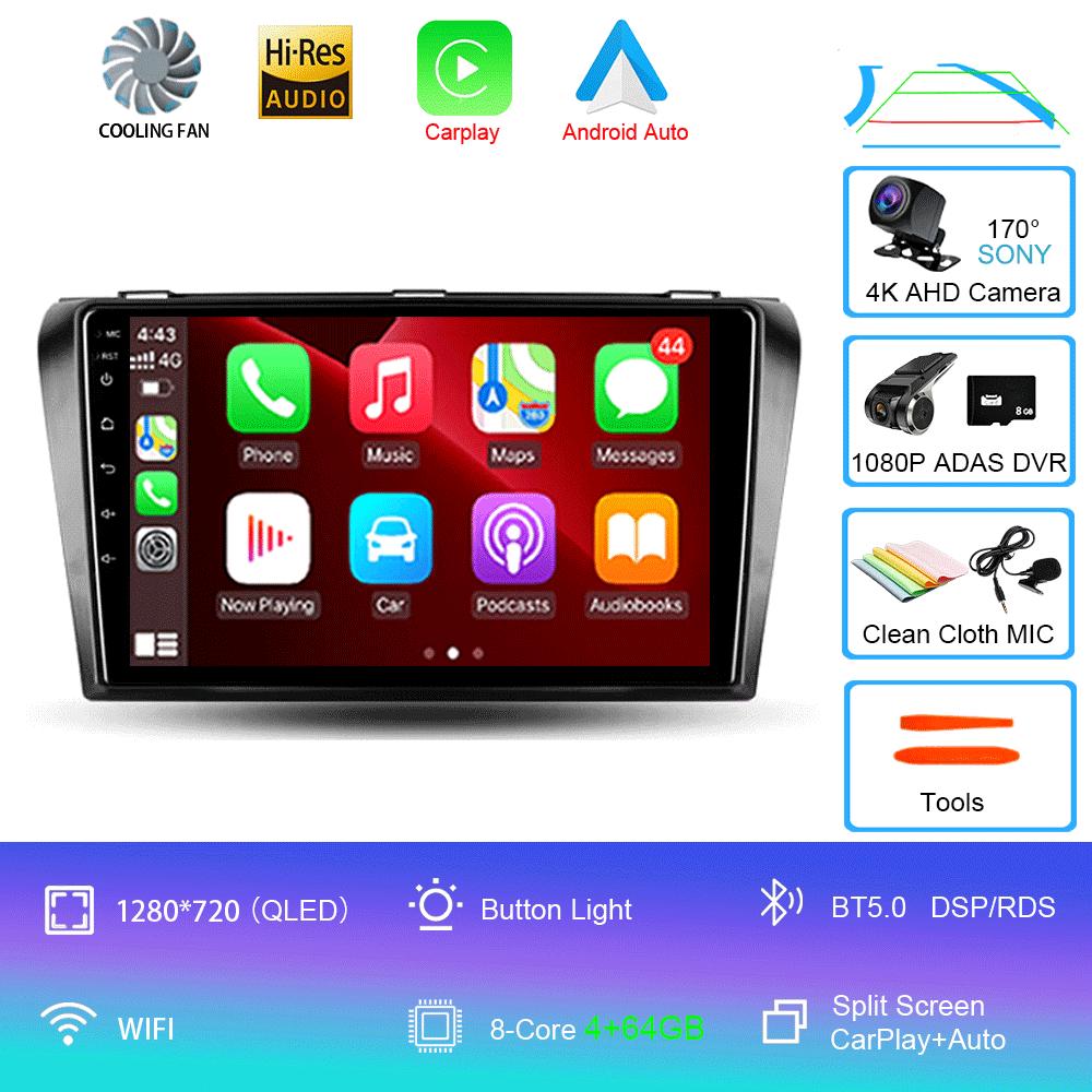 Android 14 Car Radio For Mazda 3 I For Mazda3 BK 2003 - 2009 Multimedia Video Player Navigation Stereo GPS No 2din 2 Din Dvd