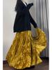 Chinese Old Money Velvet Fishtail Skirt - High Waist, Slimming Autumn/Winter Style