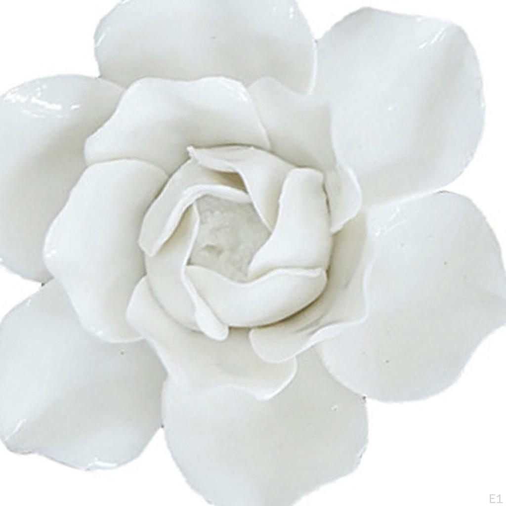 Ceramic Art 3D Hanging Porcelain Flowers Decorative Artificial Sculpture for Bathroom Living Room