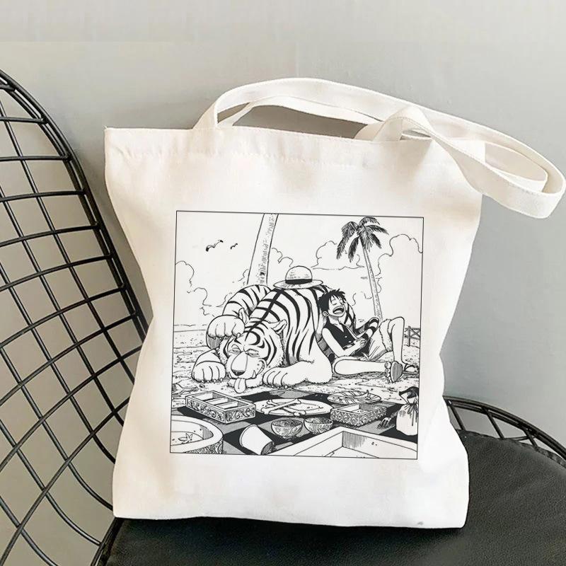 Japan cartoon comics One Piece Print Canvas Bag Shopping Shoulder Bag Foldable Tote Bag 0030