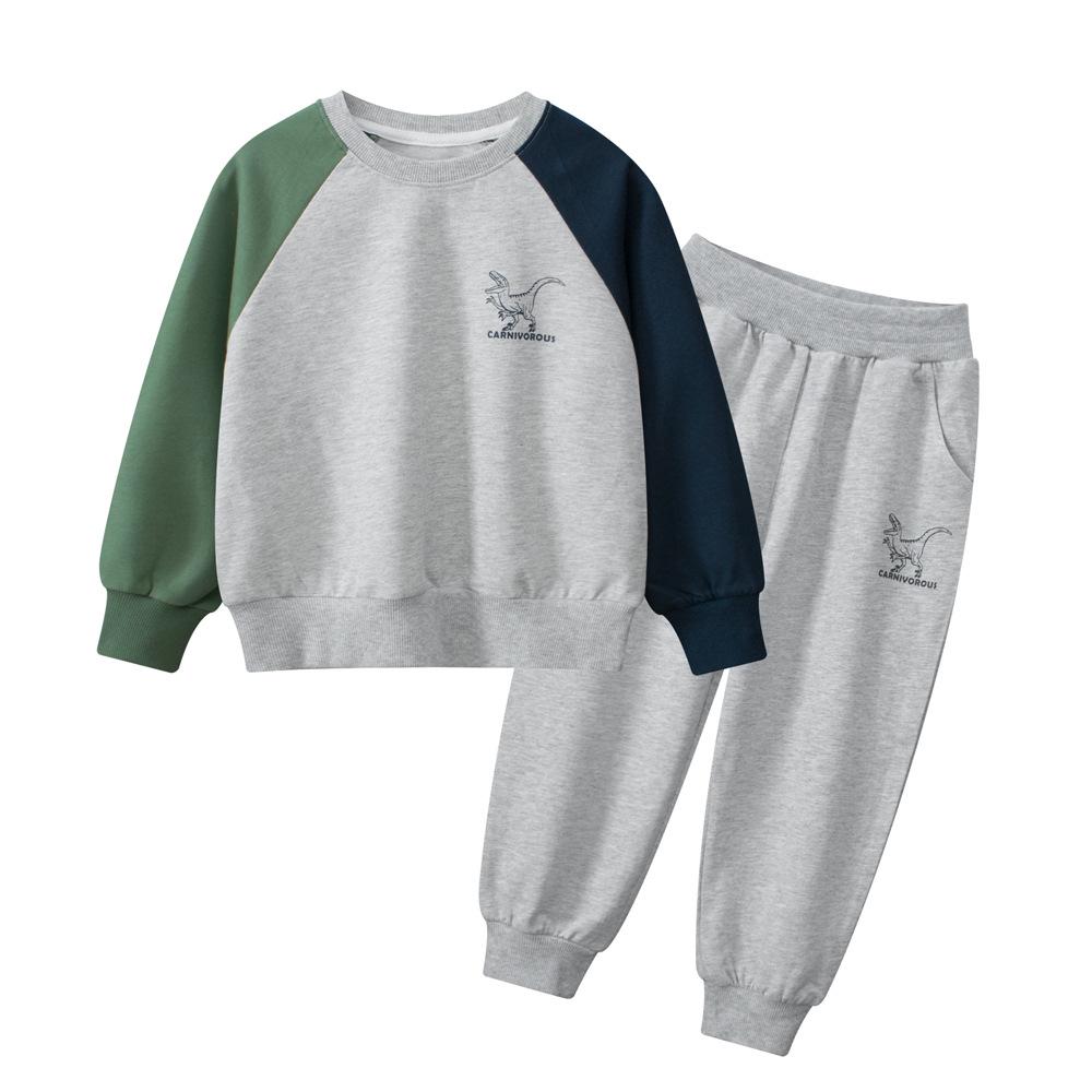 27kids Trendy Korean Style Boys Two-Piece Set - Autumn/Winter 2024 Collection 110cm